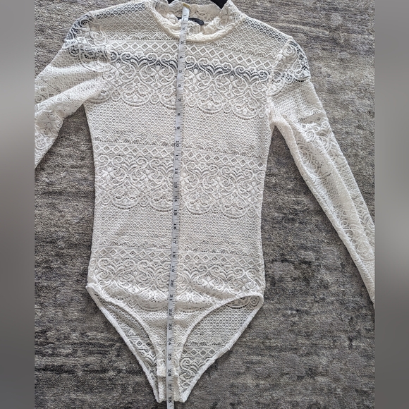 Forever 21 White Lace Turtleneck Bodysuit - Picture 5 of 8